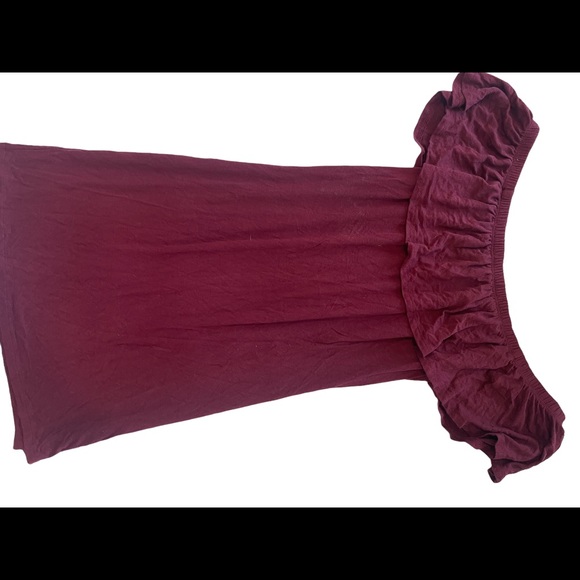 NEW, FSU, Garnet Color, Ruffle Off The Shoulder Top, Size Large - Picture 10 of 10